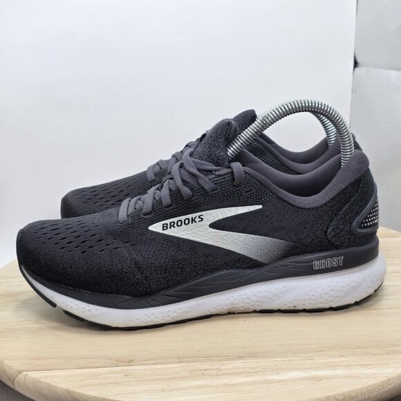 Brooks 120407-090 Women's Ghost 16 Size 8 WIDE Black/Grey/White Athletic Shoes - Picture 1 of 9